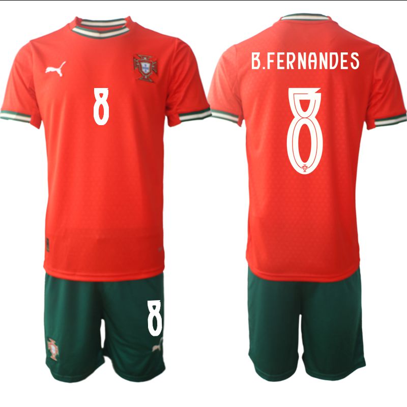 Men 2025-2026 Season Portugal home red 8 Soccer Jersey